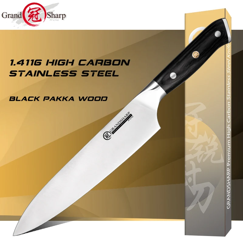 Chef Knife 1.4116 German High Carbon Stainless Steel Professional Kitchen Knives High Hardness Cutting Cooking Tools Dining