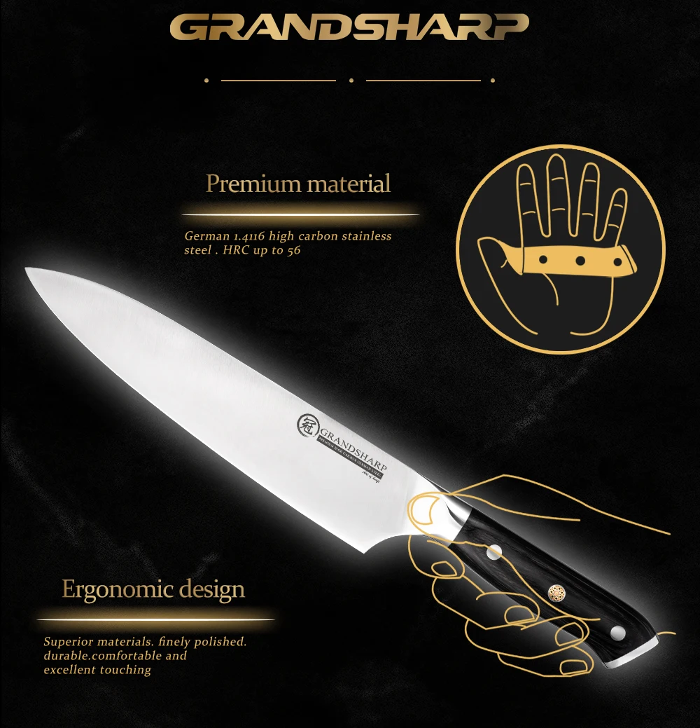 Chef Knife 1.4116 German High Carbon Stainless Steel Professional Kitchen Knives High Hardness Cutting Cooking Tools Dining - Image 19