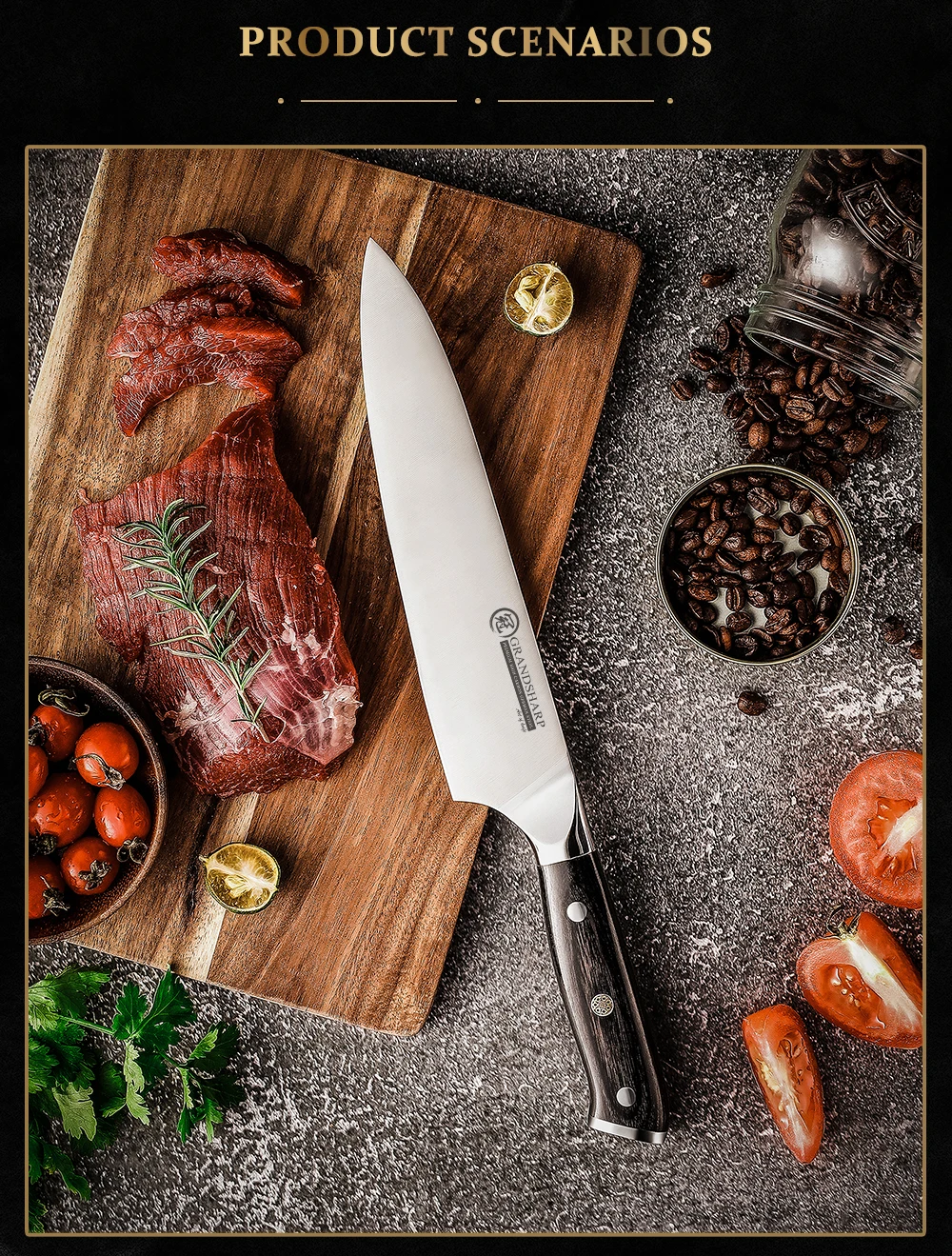 Chef Knife 1.4116 German High Carbon Stainless Steel Professional Kitchen Knives High Hardness Cutting Cooking Tools Dining - Image 15