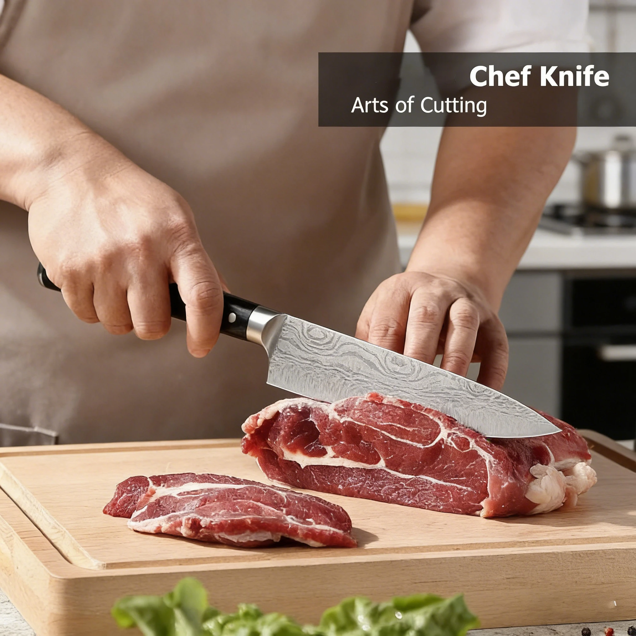 Chef's Knife:8-Inch High-Carbon Stainless Steel Kitchen Knife with Ergonomic Handle with Gift Box.Ideal for Home and Restaurant - Image 4