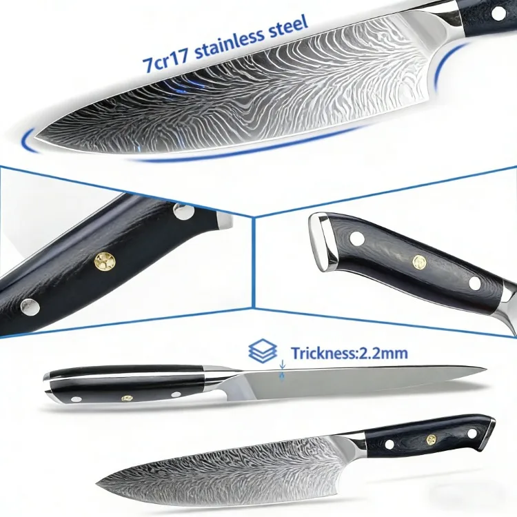 Chef's Knife:8-Inch High-Carbon Stainless Steel Kitchen Knife with Ergonomic Handle with Gift Box.Ideal for Home and Restaurant - Image 11