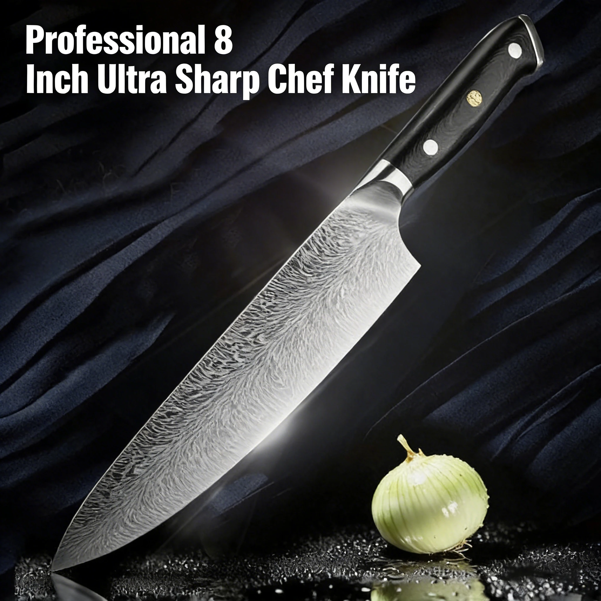 Chef's Knife:8-Inch High-Carbon Stainless Steel Kitchen Knife with Ergonomic Handle with Gift Box.Ideal for Home and Restaurant - Image 5
